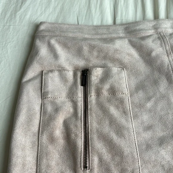 BCBG Pink Suede Skirt - Picture 3 of 5